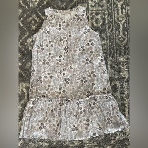 Loft Sleeveless Floral Ruffle Hem Dress - XS
